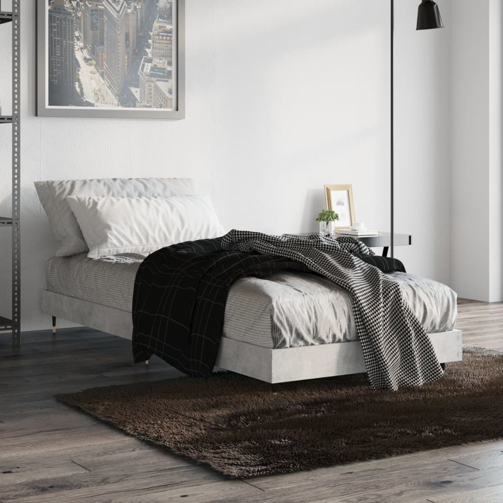 Sengeramme betonggrå 75x190 cm konstruert tre