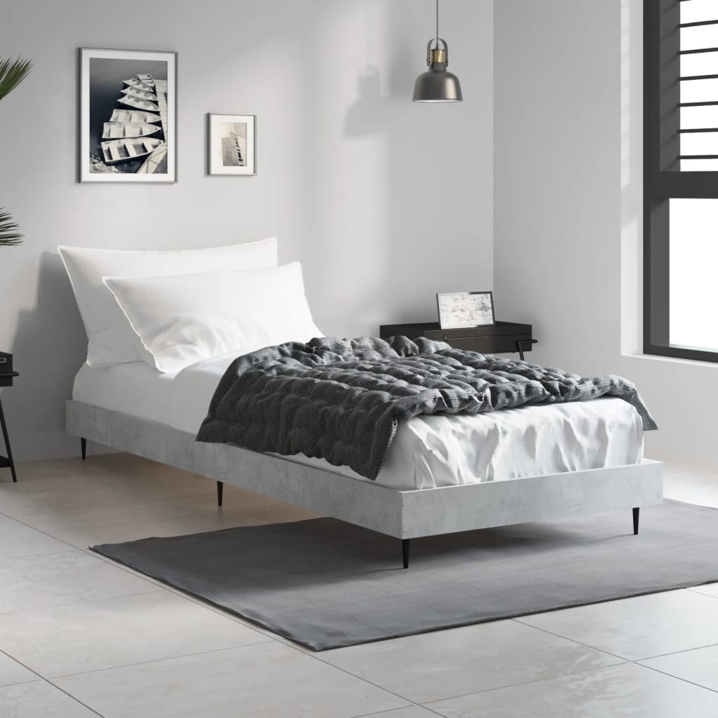 Sengeramme betonggrå 75x190 cm konstruert tre