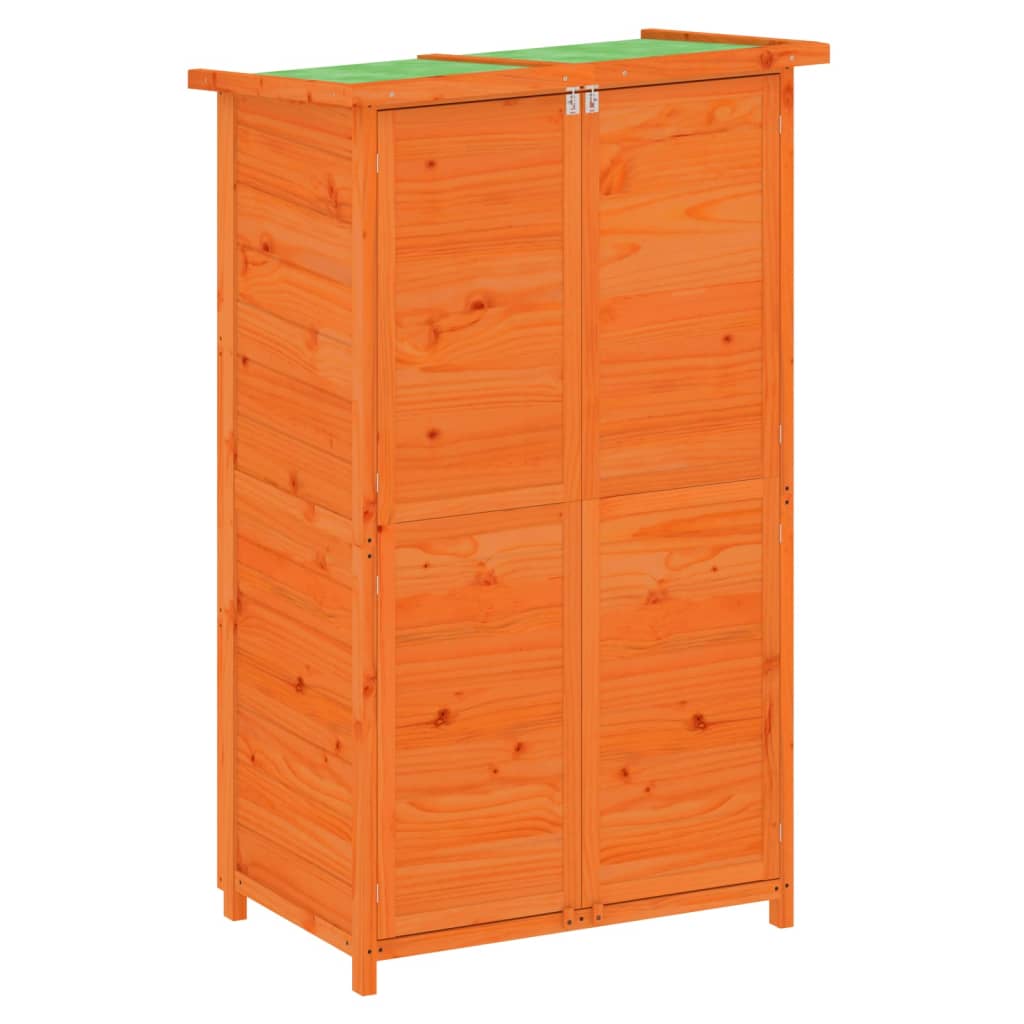Hageredskapsbod brun 83x57x140 cm heltre furu