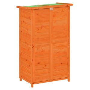 Hageredskapsbod brun 83x57x140 cm heltre furu
