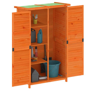 Hageredskapsbod brun 83x57x140 cm heltre furu