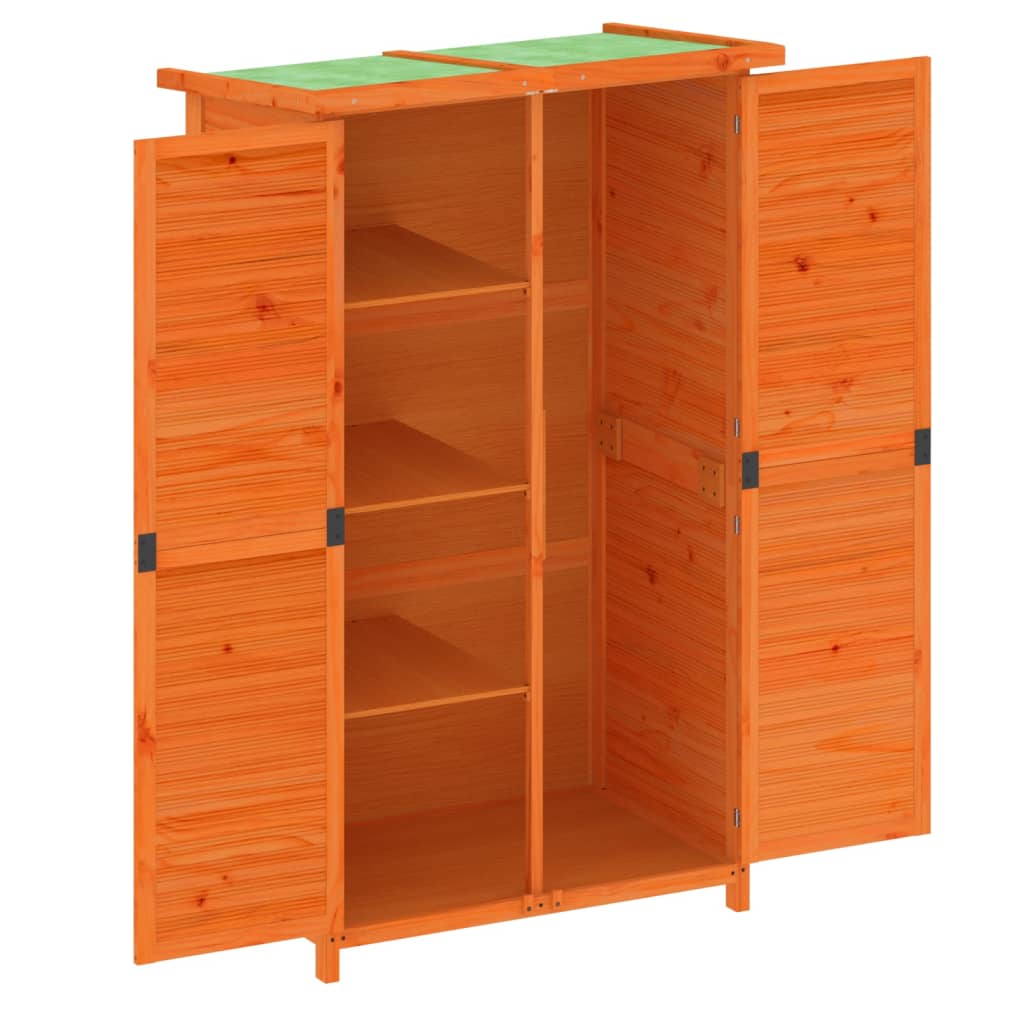 Hageredskapsbod brun 83x57x140 cm heltre furu