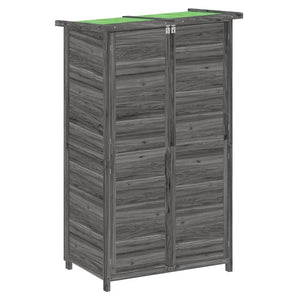 Hageredskapsbod grå 83x57x140 cm heltre furu