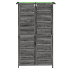 Hageredskapsbod grå 83x57x140 cm heltre furu