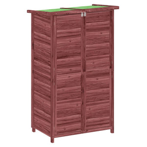 Garden tool shed mocca 83x57x140 cm solid pine wood