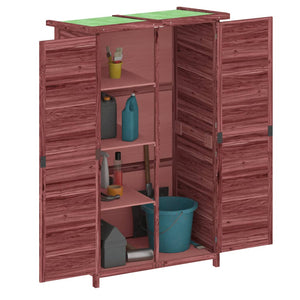 Garden tool shed mocca 83x57x140 cm solid pine wood