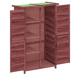 Garden tool shed mocca 83x57x140 cm solid pine wood