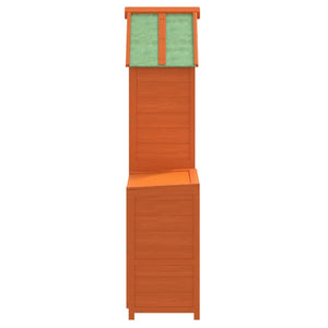 Garden tool shed set 2 pcs brown solid pine
