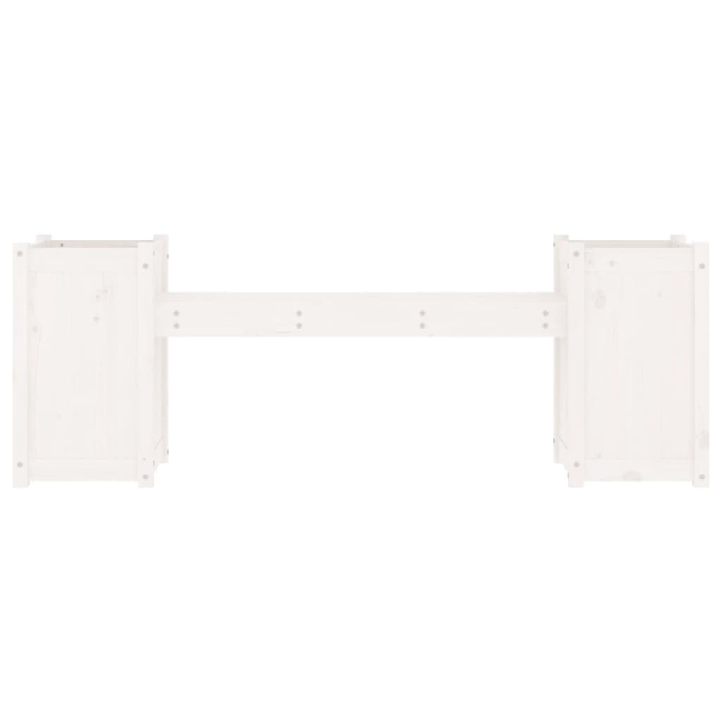 Plantebenk hvit 180x36x63 cm heltre furu