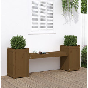 Plantebenk honningbrun 180x36x63 cm heltre furu