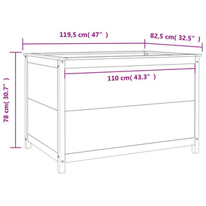 Høybed 119,5x82,5x78 cm heltre douglasgran