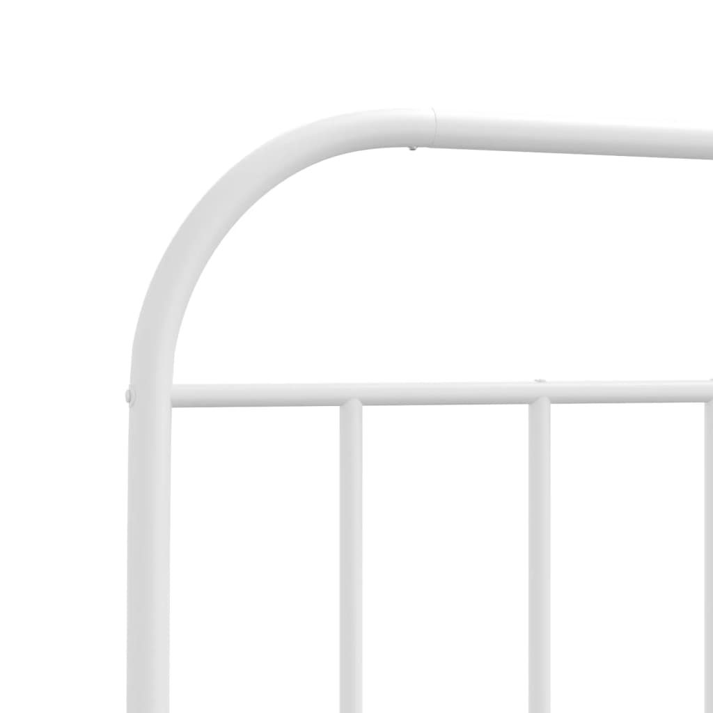 Sengegavl i metall hvit 80 cm