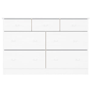 Kommode ALTA hvit 112x35x73 cm heltre furu