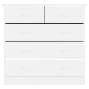 Kommode ALTA hvit 77x35x73 cm heltre furu