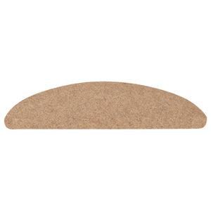 Selvklebende trappematter 10 stk beige 56x17x3 cm