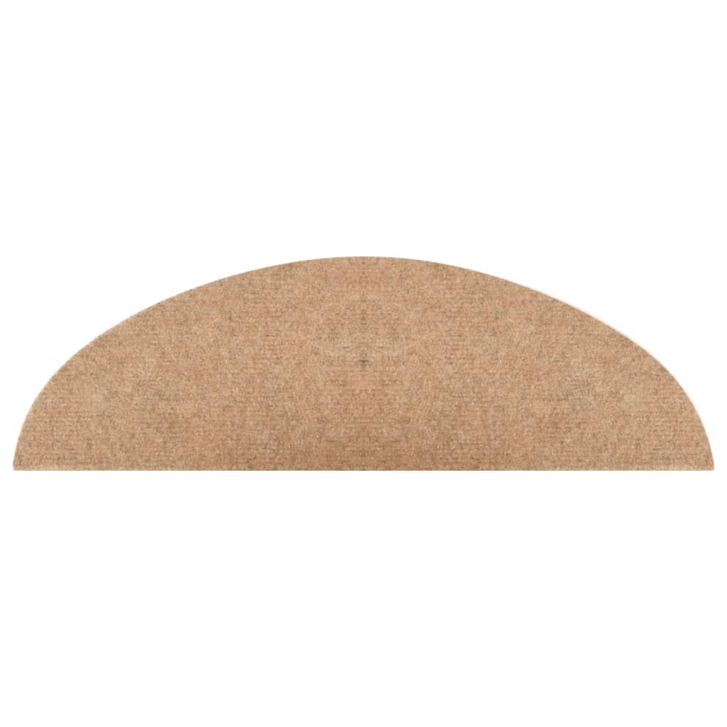 Selvklebende trappematter 10 stk beige 56x17x3 cm