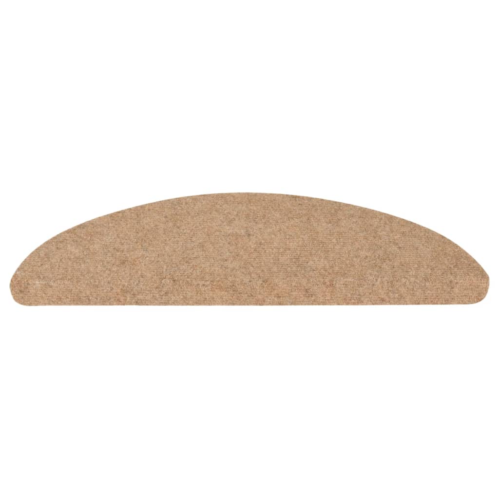 Selvklebende trappematter 10 stk beige 65x22,5x3,5 cm