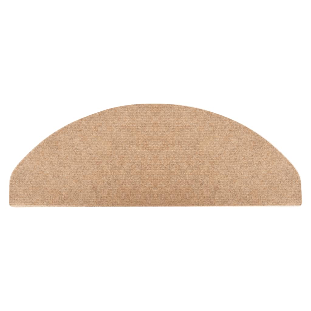 Selvklebende trappematter 10 stk beige 65x22,5x3,5 cm