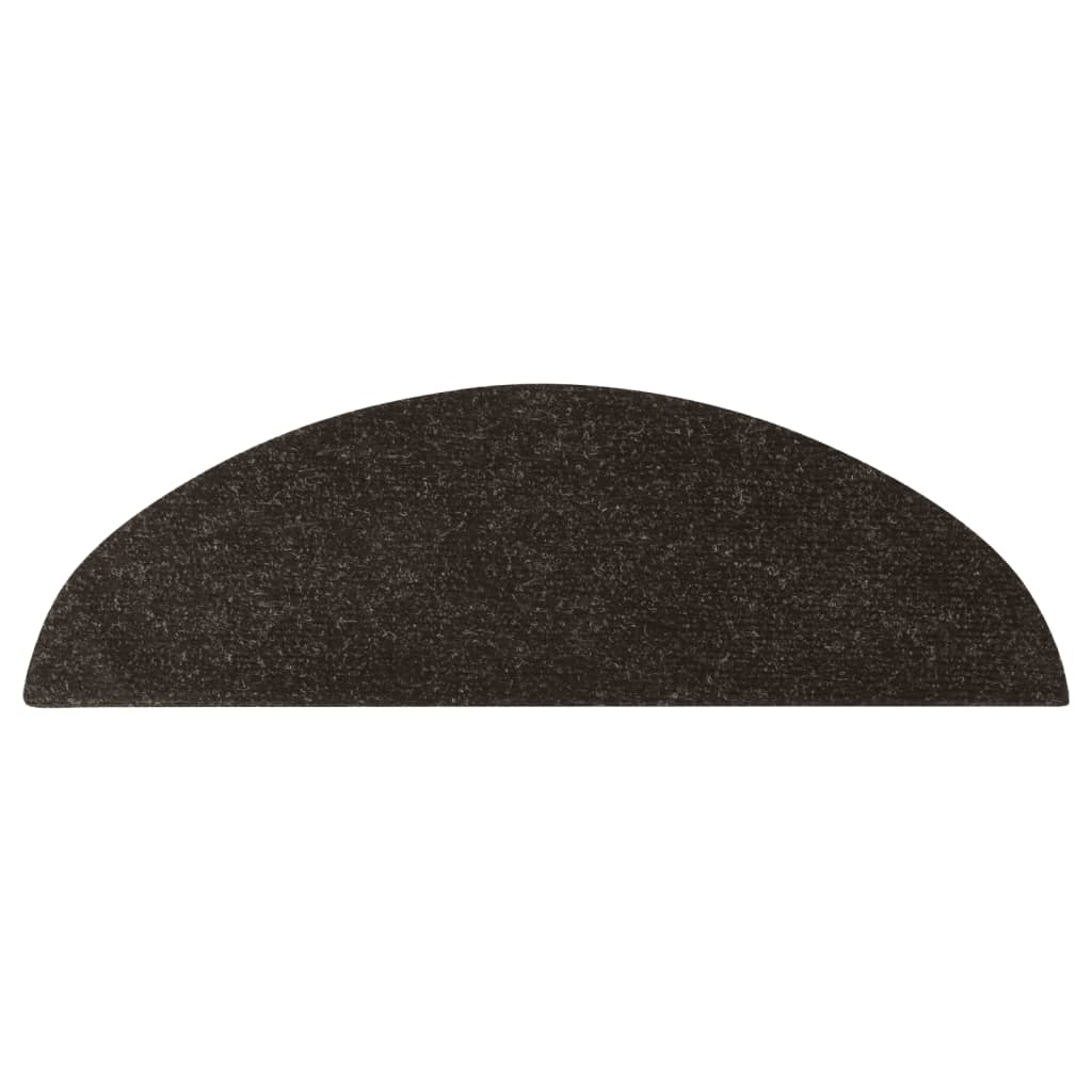 Selvklebende trappematter 10 stk antrasitt 56x17x3 cm