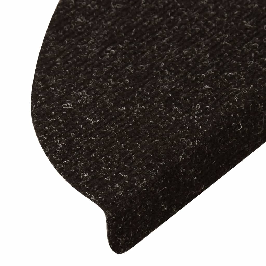Selvklebende trappematter 10 stk antrasitt 56x17x3 cm