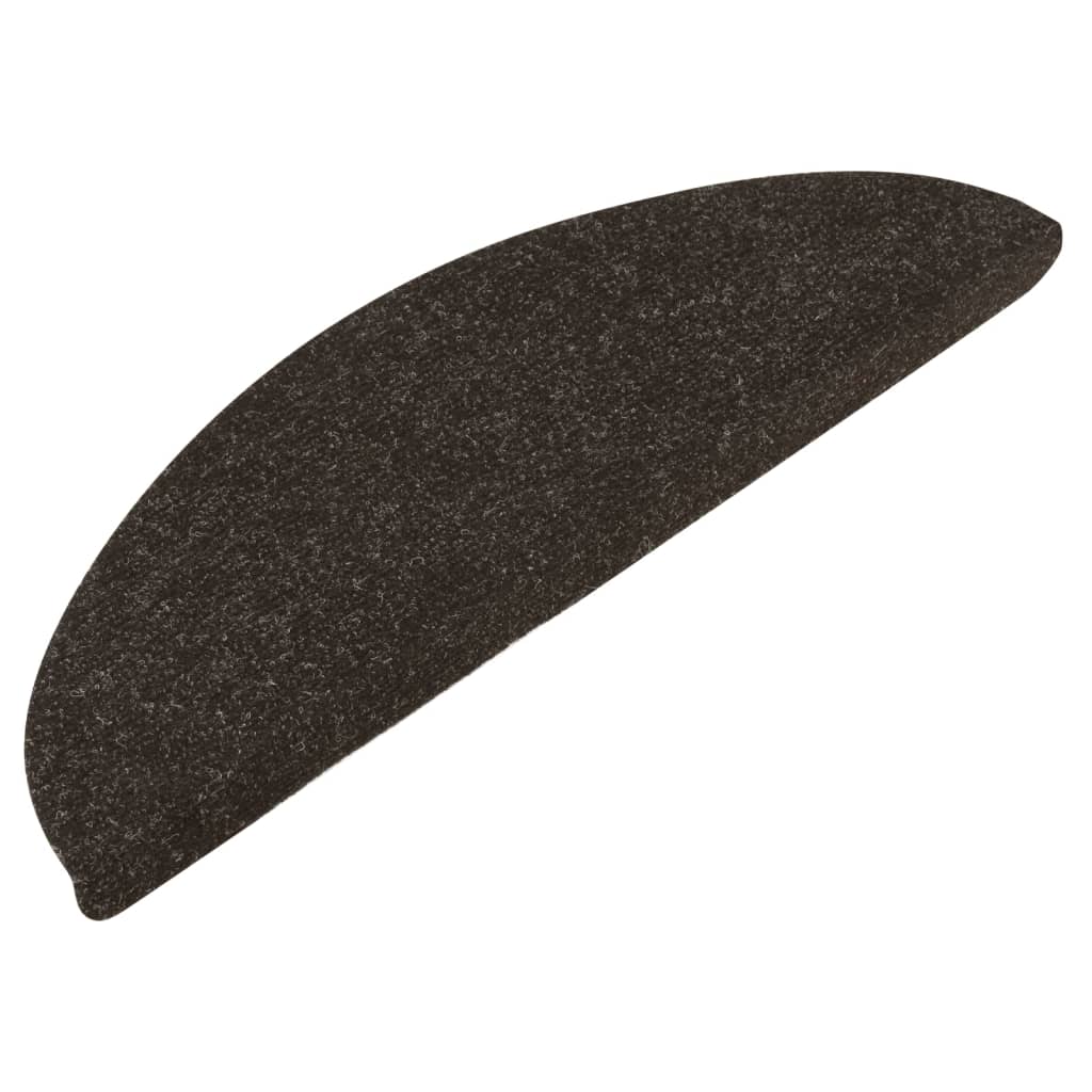 Selvklebende trappematter 10 stk antrasitt 65x22,5x3,5 cm