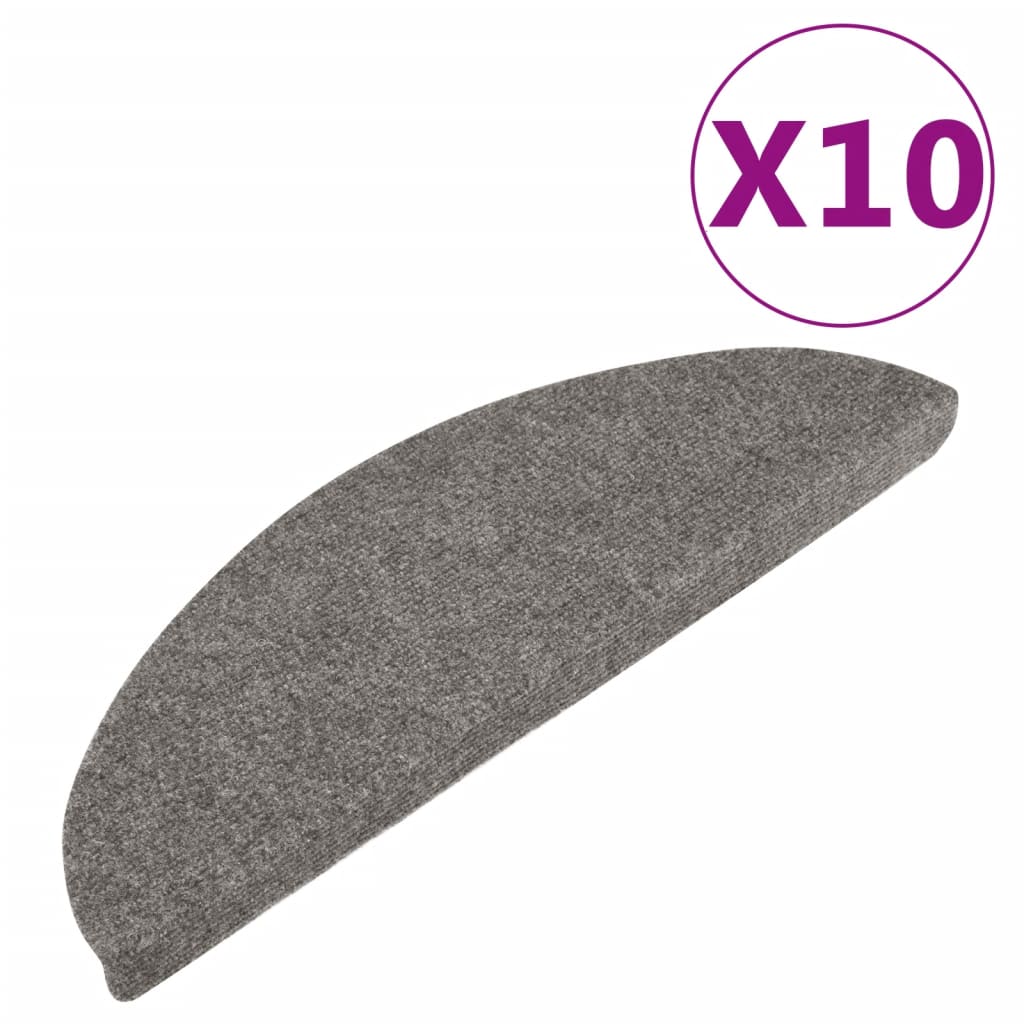 Selvklebende trappematter 10 stk grå 56x17x3 cm