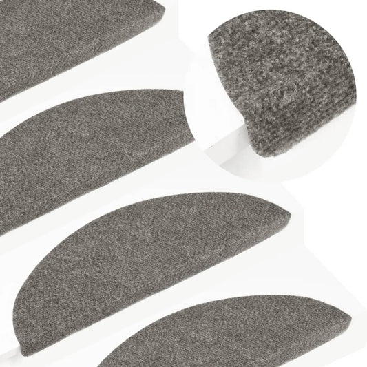 Selvklebende trappematter 10 stk grå 65x22,5x3,5 cm