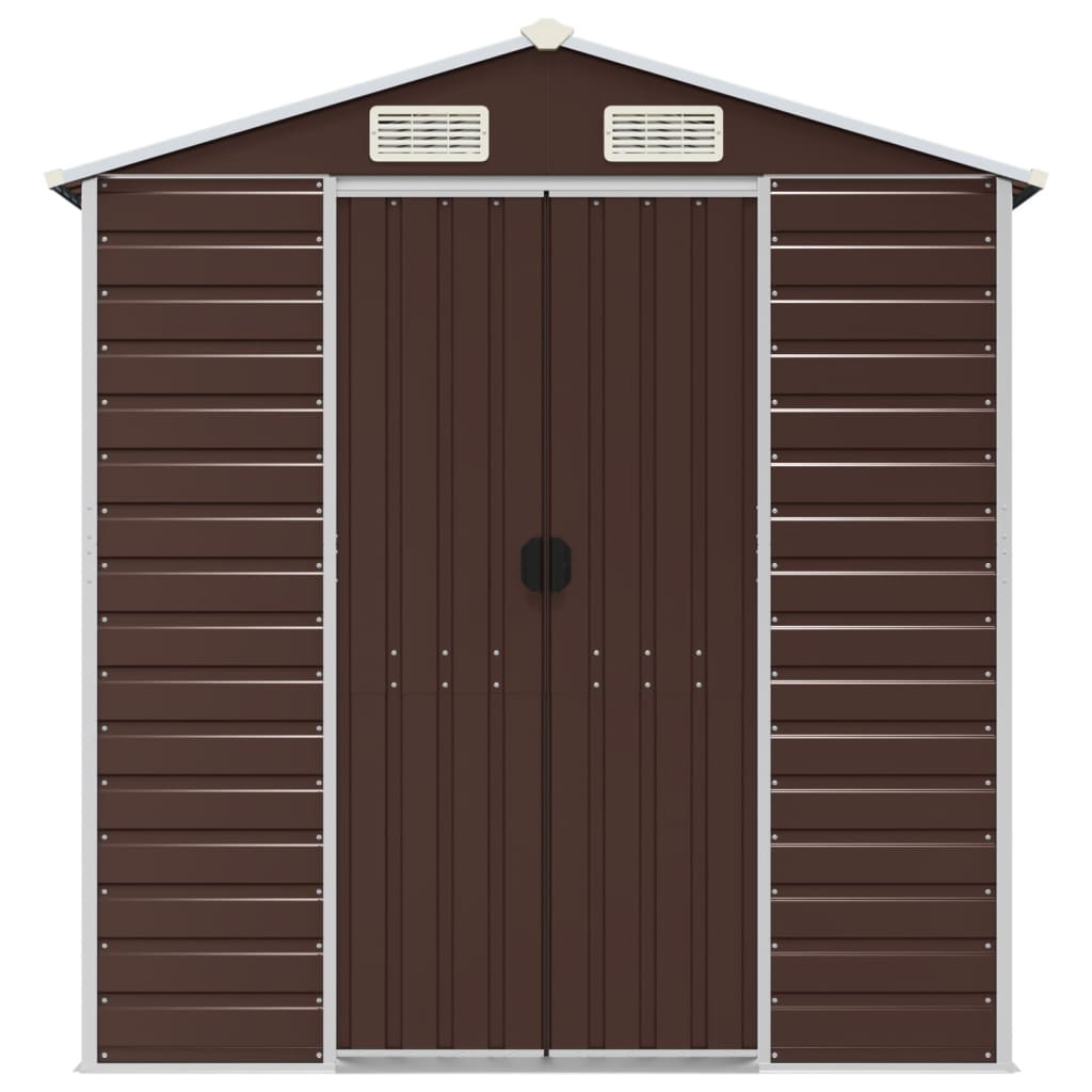 Hageskur brun 191x215x198 cm galvanisert stål