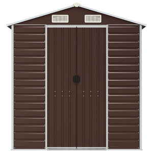 Hageskur brun 191x300x198 cm galvanisert stål