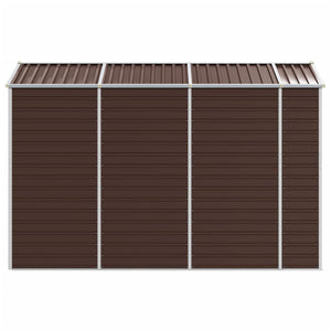Hageskur brun 191x300x198 cm galvanisert stål