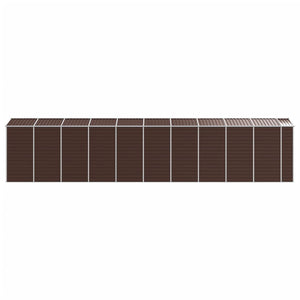 Hageskur brun 191x895x198 cm galvanisert stål