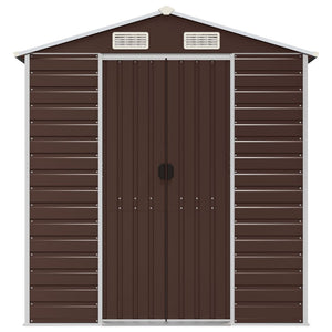 Hageskur brun 191x980x198 cm galvanisert stål