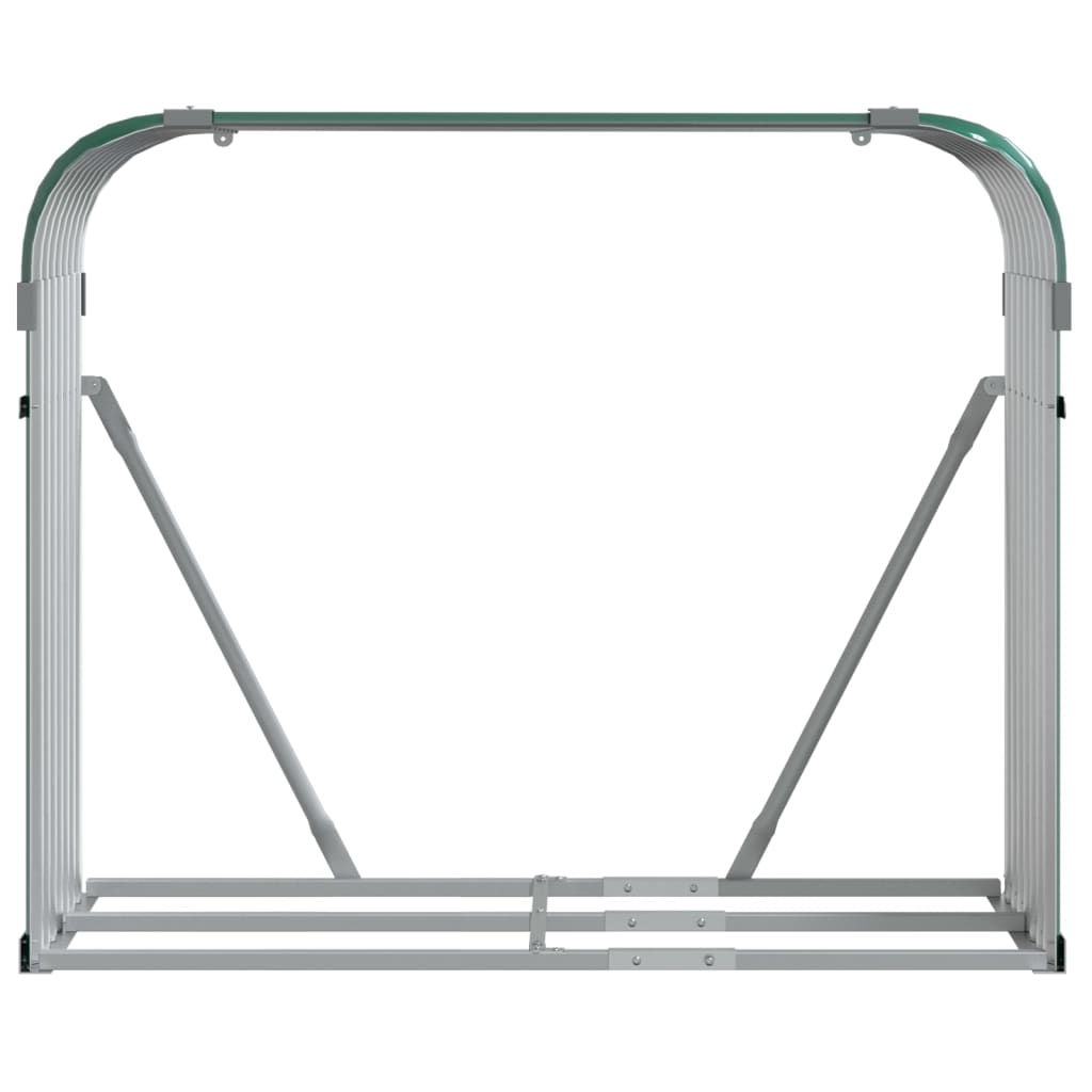 Vedholder grønn 120x45x100 cm galvanisert stål