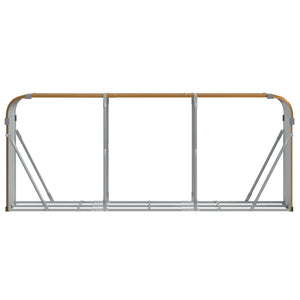 Vedholder lysebrun 234x45x100 cm galvanisert stål
