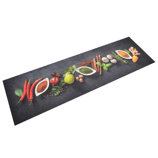 Kjøkkenteppe vaskbar krydder 45x150 cm fløyel