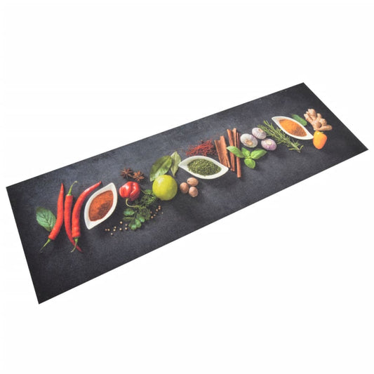 Kjøkkenteppe vaskbar krydder 60x180 cm fløyel