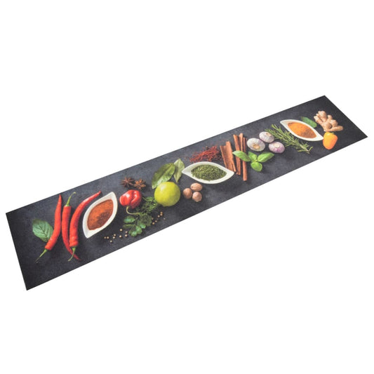 Kjøkkenteppe vaskbar krydder 60x300 cm fløyel