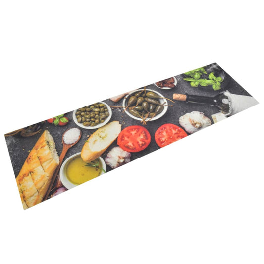 Kjøkkenteppe vaskbar vin og mat 45x150 cm fløyel