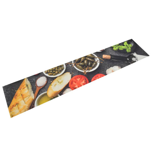 Kjøkkenteppe vaskbar Wine & Dinner 60x300 cm fløyel
