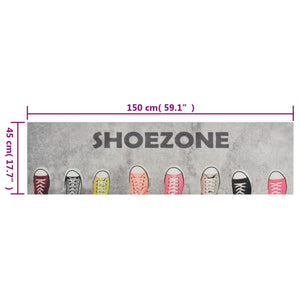 Kjøkkenteppe vaskbar Shoezone 45x150 cm fløyel