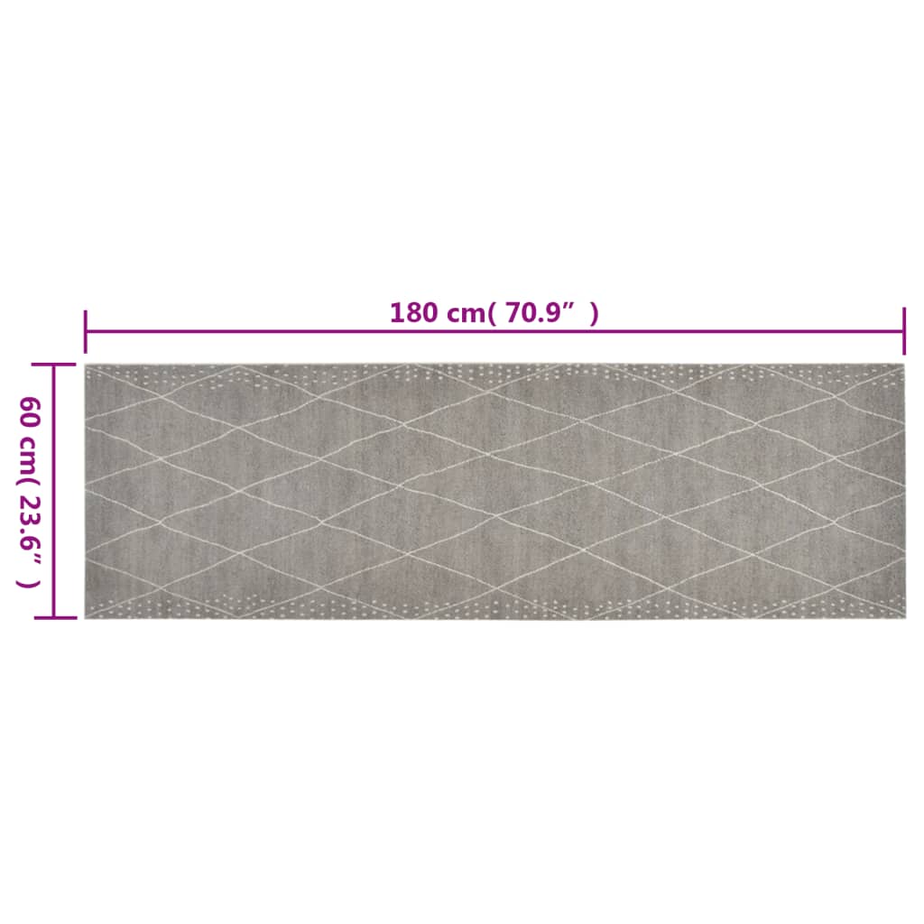 Kjøkkenteppe vaskbar Rhombus 60x180 cm fløyel