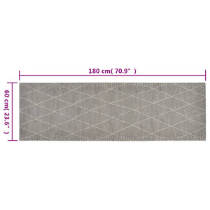 Kjøkkenteppe vaskbar Rhombus 60x180 cm fløyel