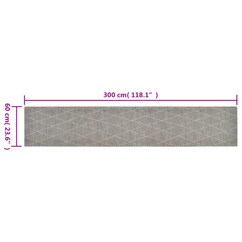 Kjøkkenteppe vaskbar Rhombus 60x300 cm fløyel