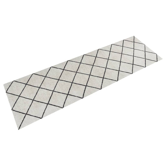 Kjøkkenteppe vaskbar Square 60x180 cm fløyel