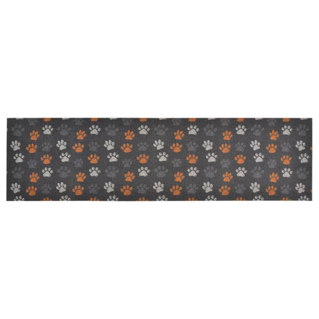 Washable kitchen rug Paws 45x150 cm velvet