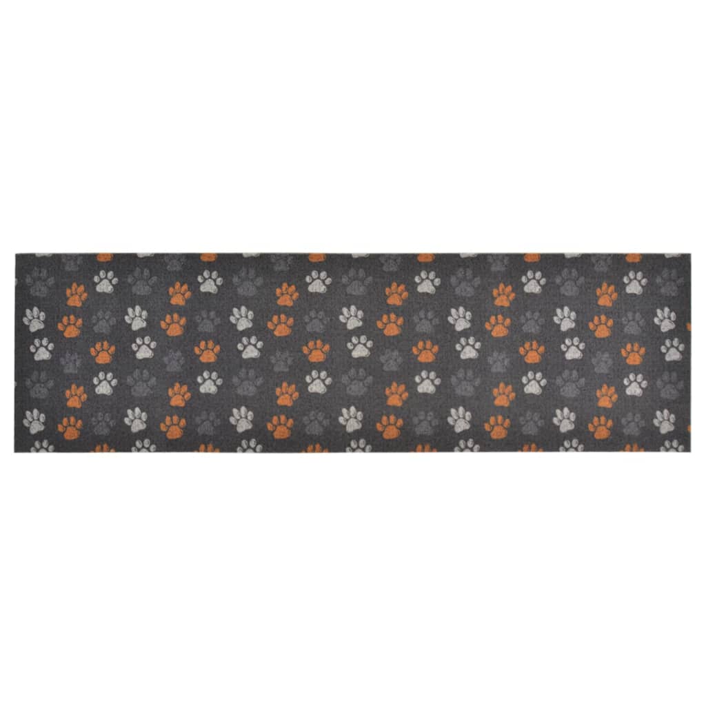 Washable kitchen rug Paws 60x180 cm velvet