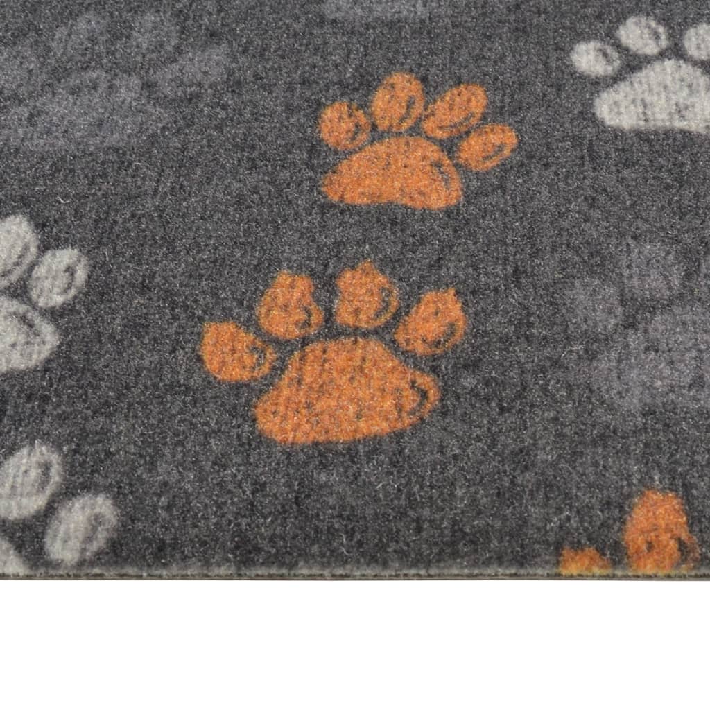 Washable kitchen rug Paws 60x180 cm velvet