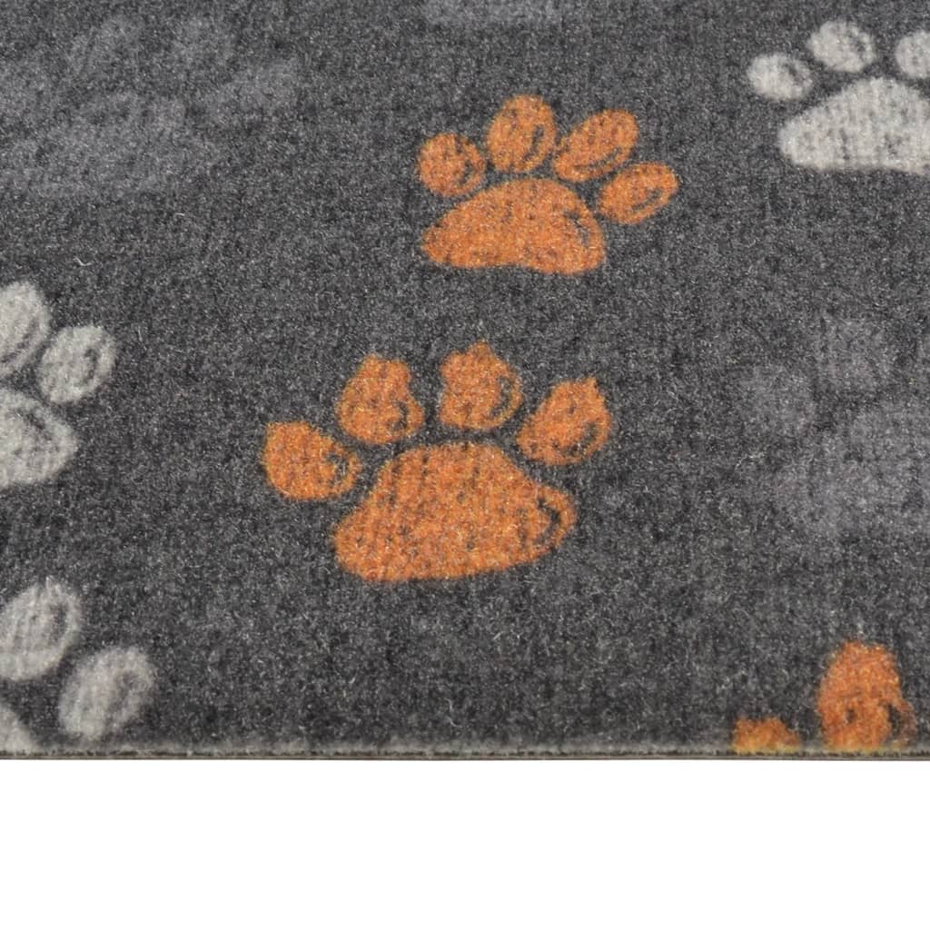 Washable kitchen rug Paws 60x300 cm velvet