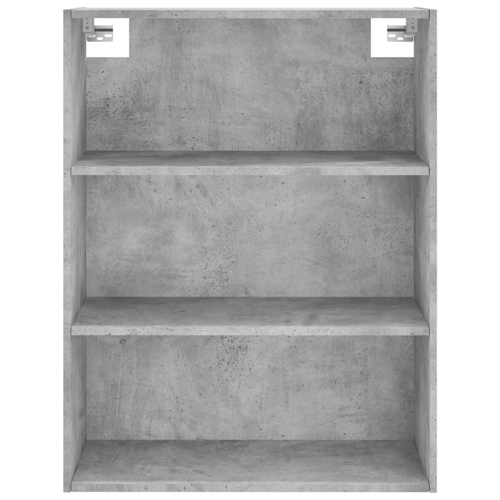 Highboard betonggrå 69,5x34x180 cm konstruert tre