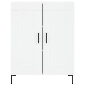 Highboard hvit 69,5x34x180 cm konstruert tre